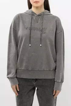 Худи хлопковое с логотипом TWINSET