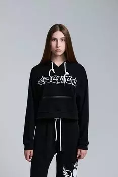 Худи хлопковое с молнией и принтом ESCUTE Young