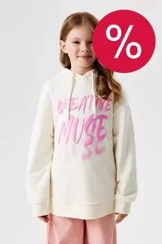 Худи хлопковое с принтом ACOOLA