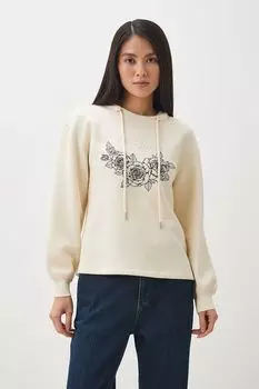 Худи хлопковое с принтом Auranna