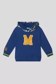 Худи хлопковое с принтом Benetton