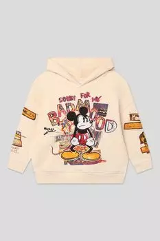 Худи хлопковое с принтом Desigual