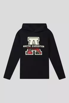 Худи хлопковое с принтом GRAND & HILLS