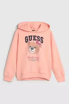 Худи хлопковое с принтом Guess