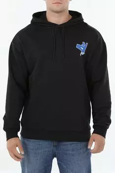 Худи хлопковое с принтом HUGO BLUE