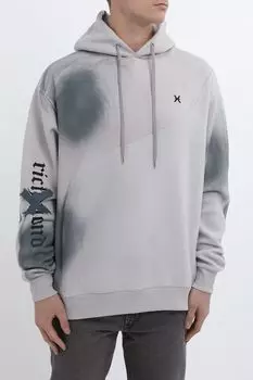 Худи хлопковое с принтом John Richmond