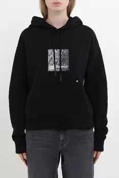 Худи хлопковое с принтом Karl Lagerfeld Jeans
