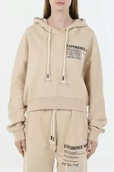 Худи хлопковое с принтом Loft