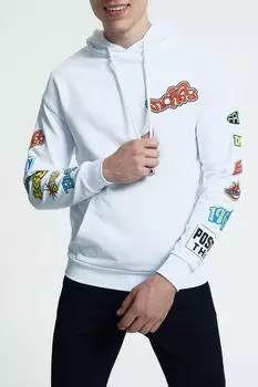 Худи хлопковое с принтом Loft