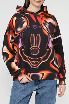 Худи хлопковое с принтом Микки Маус Desigual