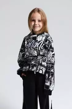 Худи хлопковое с принтом MIMIMODA