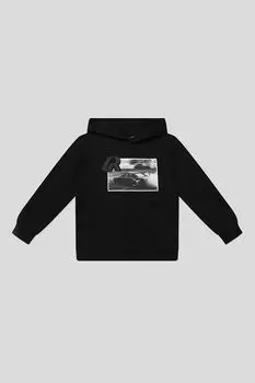 Худи хлопковое с принтом Nukutavake