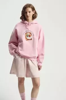 Худи хлопковое с принтом Nume