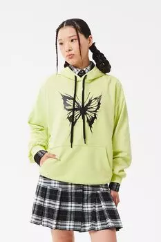 Худи хлопковое с принтом SMENA