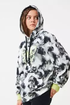 Худи хлопковое с принтом SMENA