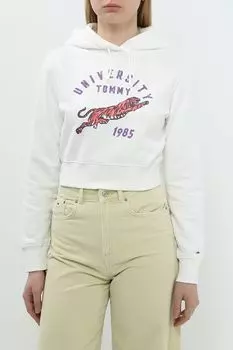 Худи хлопковое с принтом Tommy Jeans