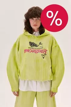 Худи хлопковое с принтом With Love EVE&ESTHER