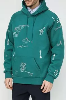 Худи хлопковое с вышивкой Desigual