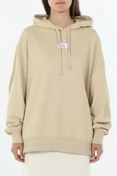 Худи хлопковое свободного кроя Calvin Klein Jeans