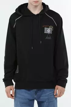 Худи хлопковое в стиле пэчворк Desigual