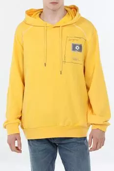 Худи хлопковое в стиле пэчворк Desigual