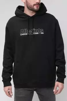 Худи из хлопка с карманом Allsaints