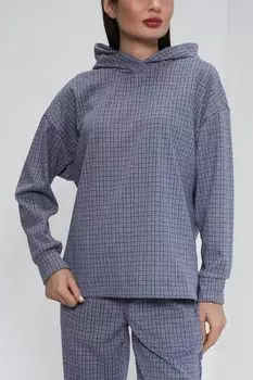 Худи оверсайз с капюшоном и узором BELUCCI