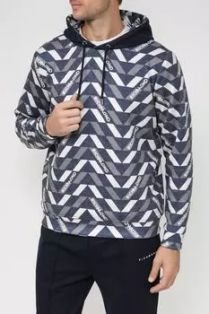 Худи с геометричным принтом John Richmond