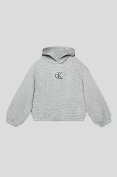 Худи текстурное с капюшоном Calvin Klein Jeans