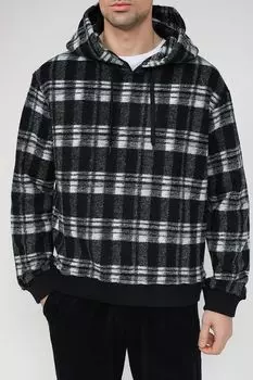 Худи в клетку из смесовой шерсти Antony Morato