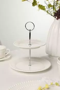 Этажерка фарфоровая 2-х уровневая Tiffany Easy Life