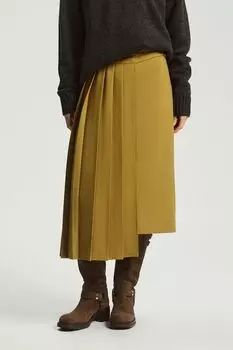 Юбка асимметричного кроя со складками Nume