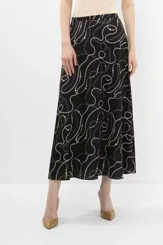 Юбка атласная с принтом SABRINA SCALA