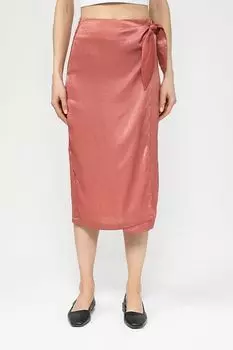 Юбка атласная с запахом на завязках OVS