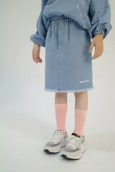 Юбка джинсовая с необработанным краем nininono