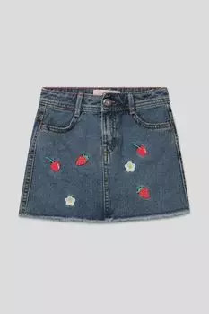 Юбка джинсовая с принтом LOVE THERAPY