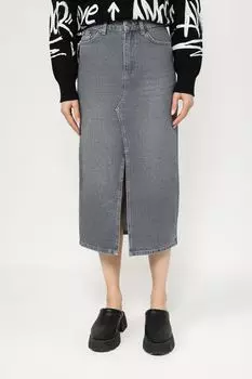 Юбка джинсовая с разрезом COLORPLAY