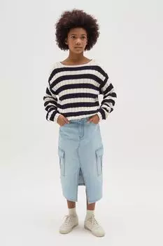 Юбка джинсовая с разрезом и карманами Republic of Denim