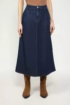 Юбка джинсовая с защипами расклешенная More&More