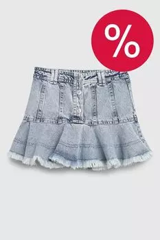 Юбка джинсовая в складку с необработанным краем Republic of Denim