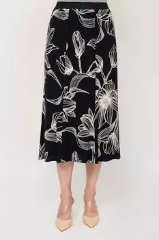 Юбка расклешенная с запахом и принтом Franco Vello