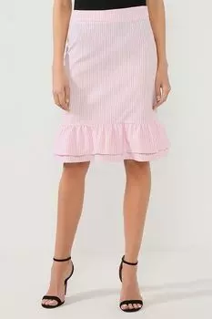 Юбка годе в клетку и с оборками BELUCCI