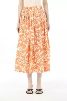 Юбка хлопковая на эластичном поясе с принтом OVS