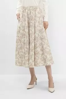 Юбка хлопковая на эластичном поясе с принтом SABRINA SCALA