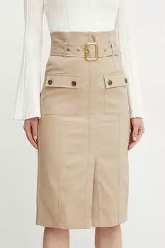 Юбка хлопковая с разрезом и карманами Marciano by Guess