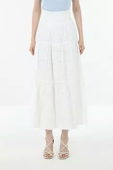 Юбка хлопковая с шитьем на широком эластичном поясе Baby Angel