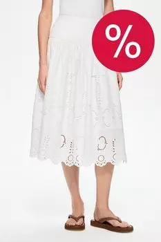 Юбка хлопковая с шитьем расклешенная DREAMS by Alena Akhmadullina