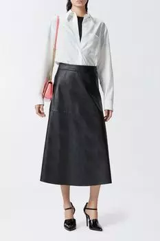 Юбка из искусственной кожи расклешенная Pinko