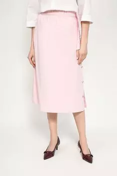 Юбка из льна и хлопка с разрезом UNQ