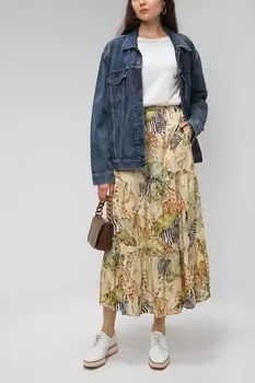 Юбка из вискозы с принтом Paola Ray